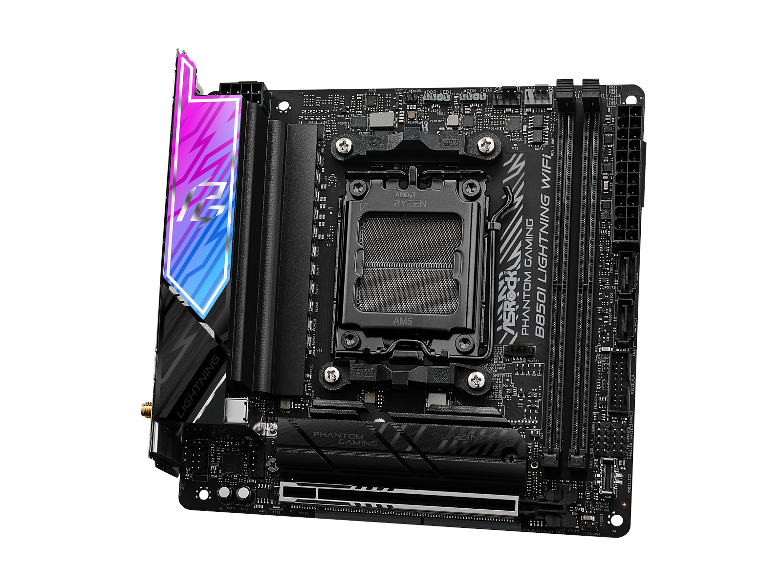 ASRock B850I Lightning WiFi Mainboard - AMD B850 - AMD AM5 socket - DDR5 RAM - Mini-ITX