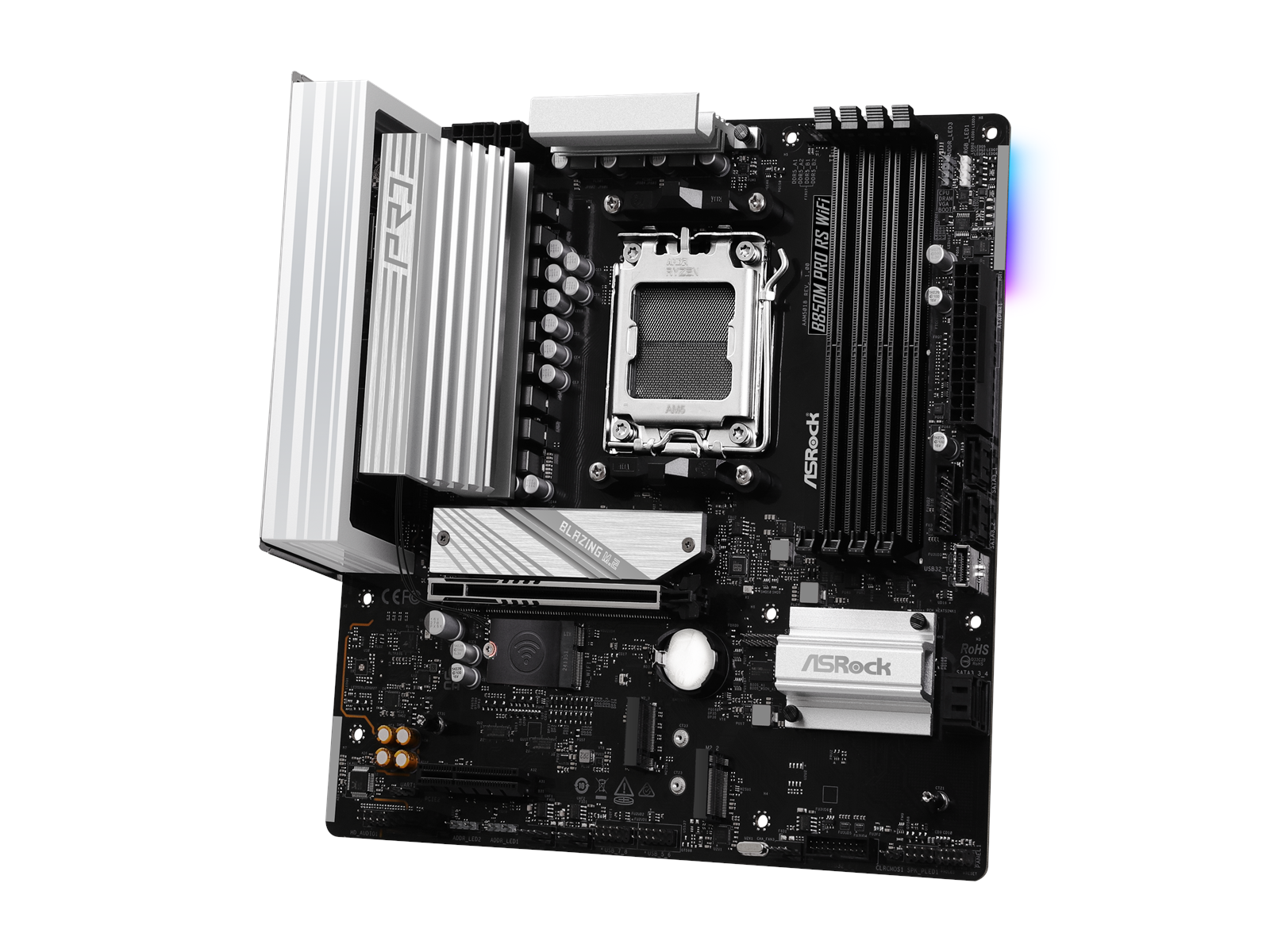 ASRock B850M Pro RS WiFi Mainboard - AMD B850 - AMD AM5 socket - DDR5 RAM - Micro-ATX