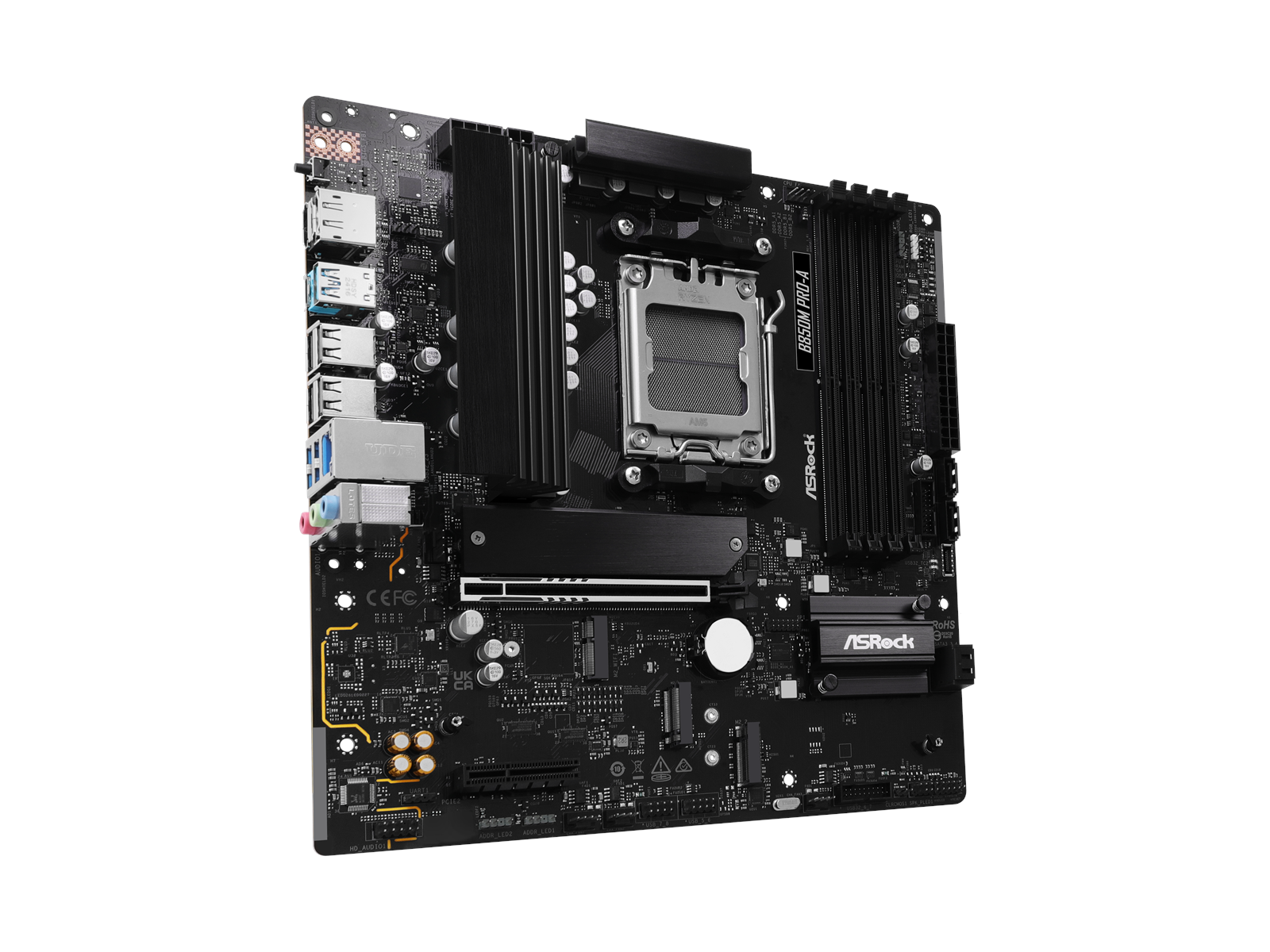ASRock B850M Pro-A Mainboard - AMD B850 - AMD AM5 socket - DDR5 RAM - Micro-ATX