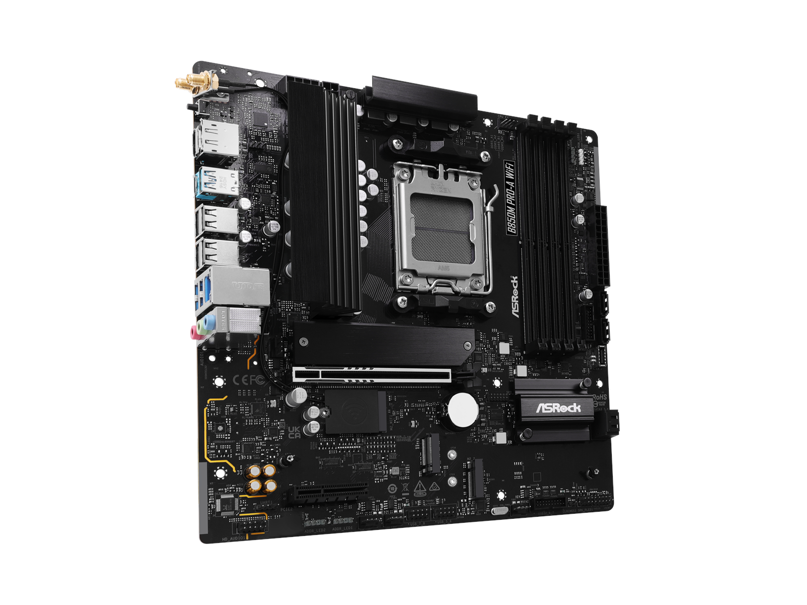 ASRock B850M Pro-A WiFi Mainboard - AMD B850 - AMD AM5 socket - DDR5 RAM - Micro-ATX