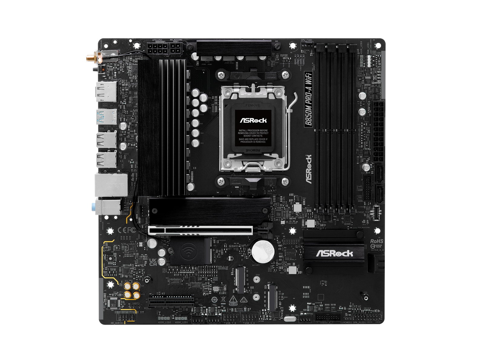 ASRock B850M Pro-A WiFi Mainboard - AMD B850 - AMD AM5 socket - DDR5 RAM - Micro-ATX