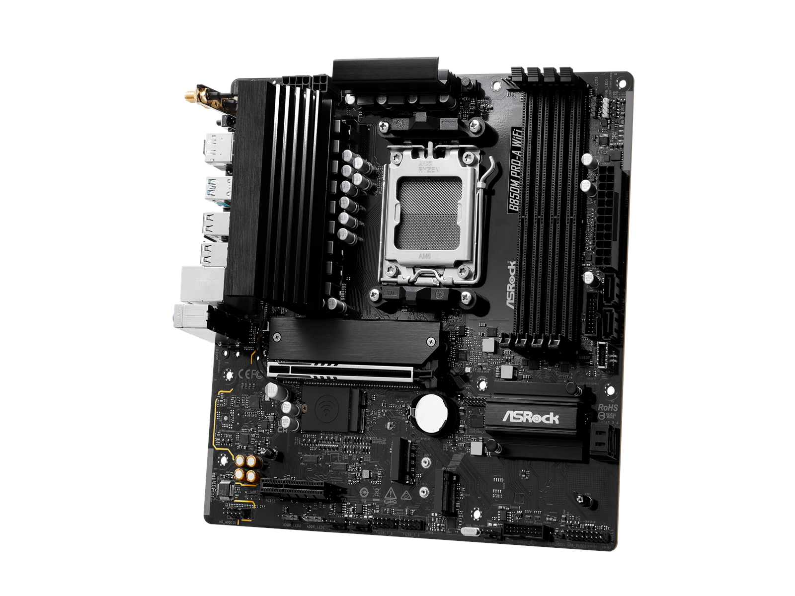 ASRock B850M Pro-A WiFi Mainboard - AMD B850 - AMD AM5 socket - DDR5 RAM - Micro-ATX