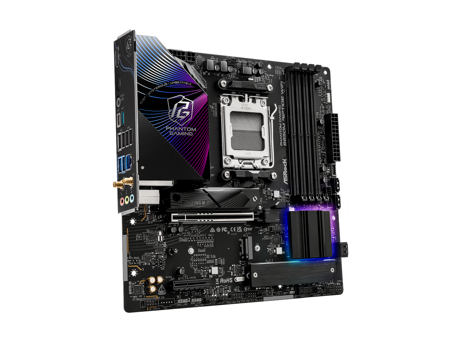 ASRock B850M Riptide WiFi Mainboard - AMD B850 - AMD AM5 socket - DDR5 RAM - Micro-ATX