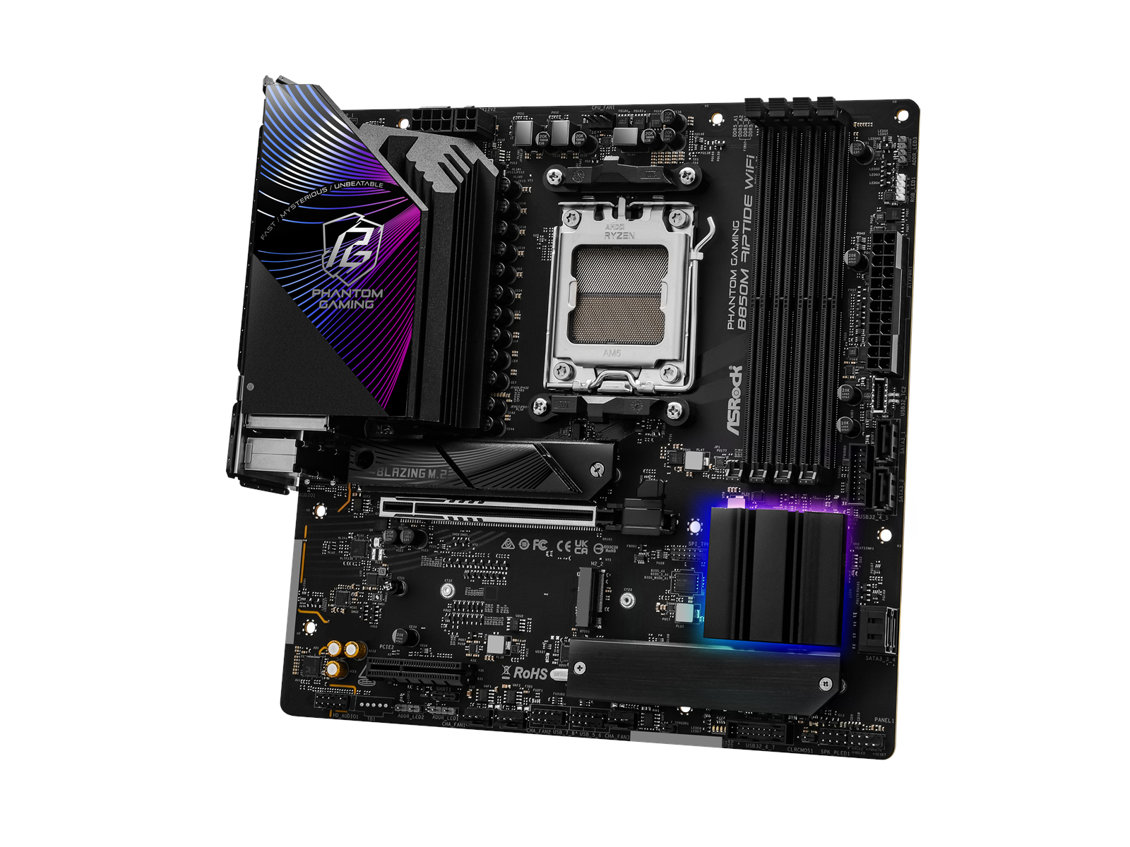 ASRock B850M Riptide WiFi Mainboard - AMD B850 - AMD AM5 socket - DDR5 RAM - Micro-ATX