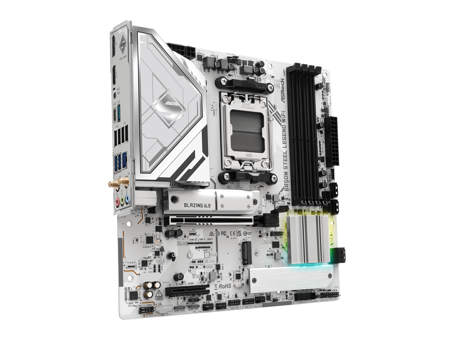 ASRock B850M Steel Legend WiFi Mainboard - AMD B850 - AMD AM5 socket - DDR5 RAM - Micro-ATX