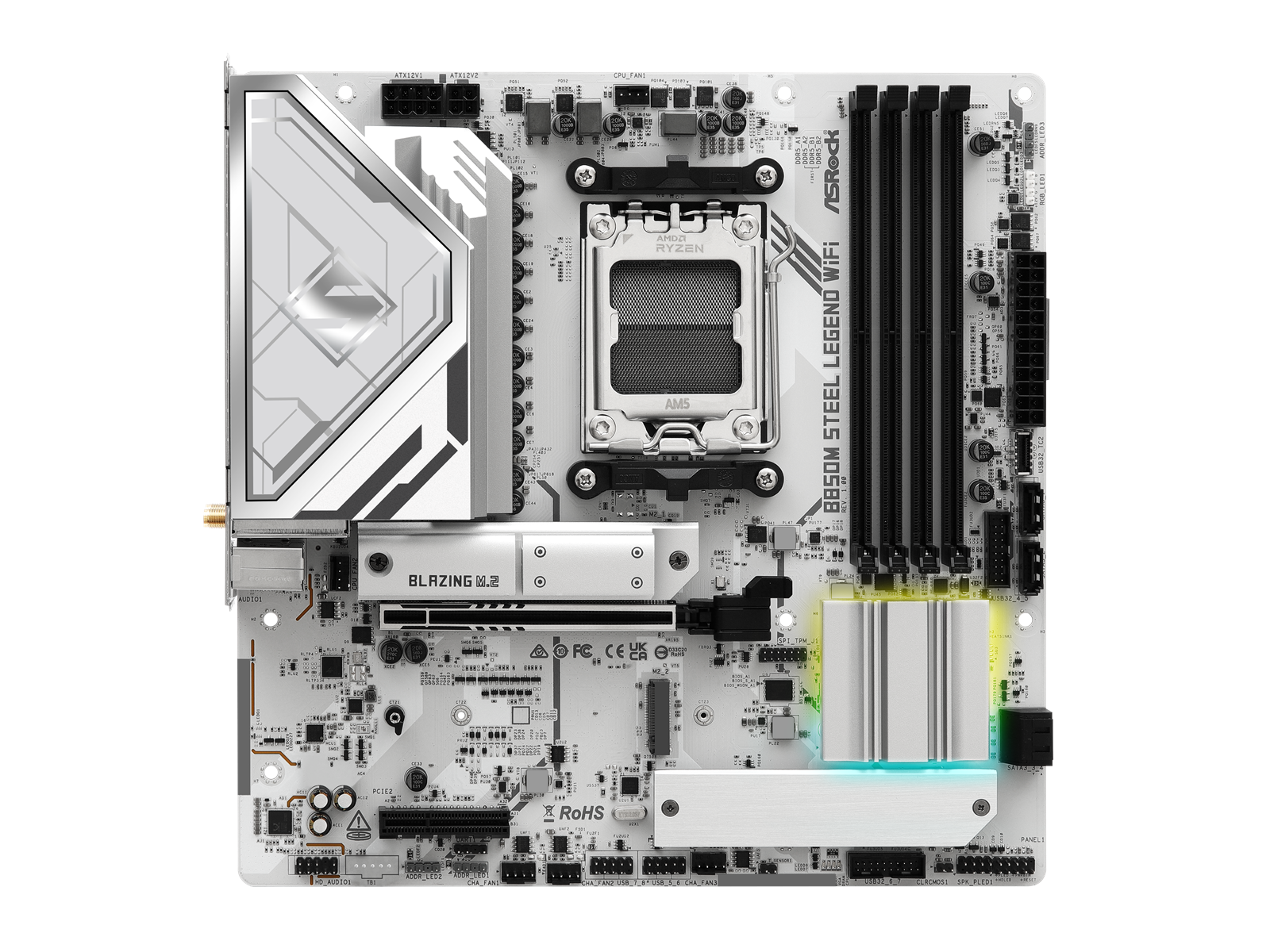 ASRock B850M Steel Legend WiFi Mainboard - AMD B850 - AMD AM5 socket - DDR5 RAM - Micro-ATX