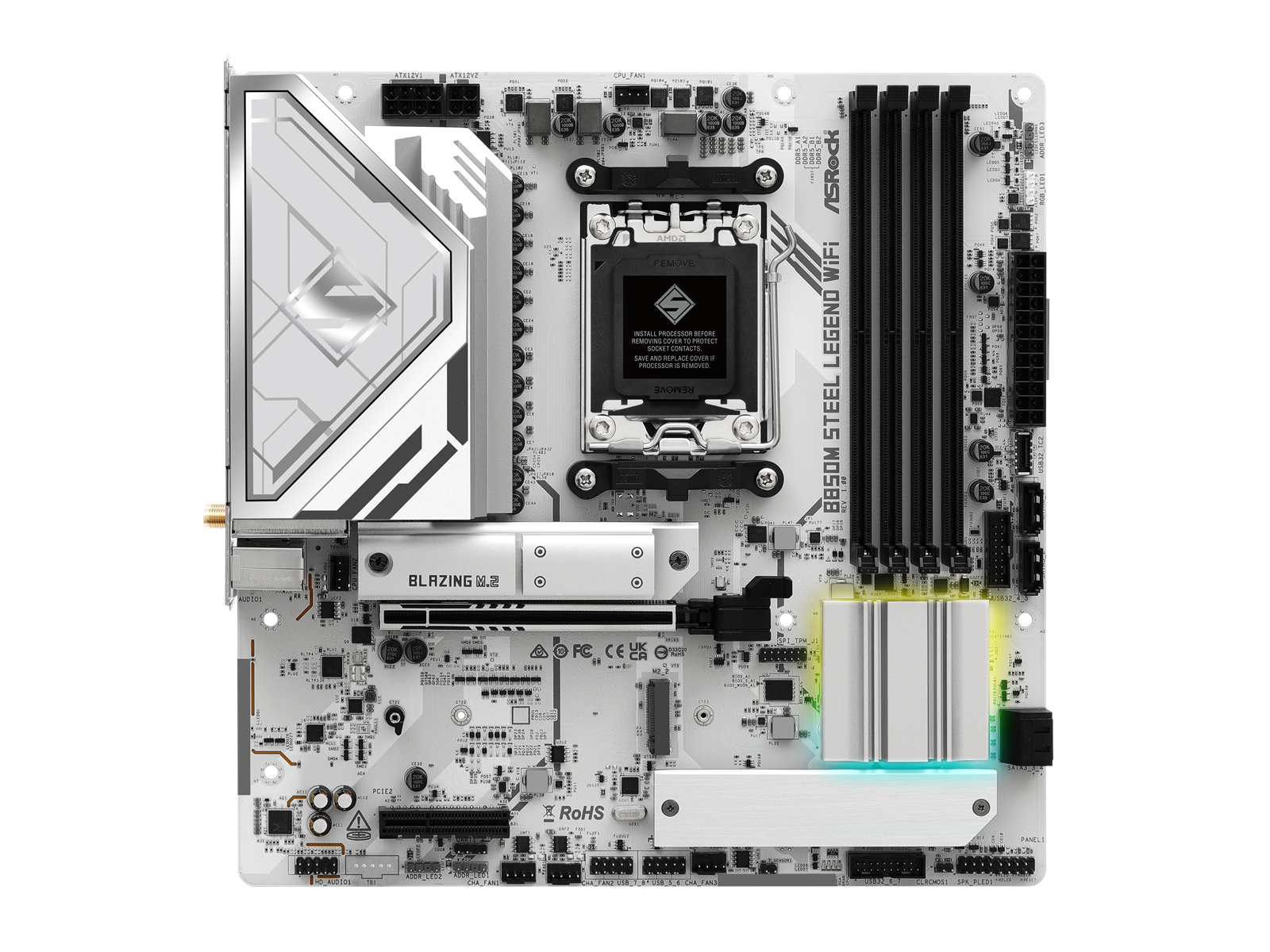 ASRock B850M Steel Legend WiFi Mainboard - AMD B850 - AMD AM5 socket - DDR5 RAM - Micro-ATX