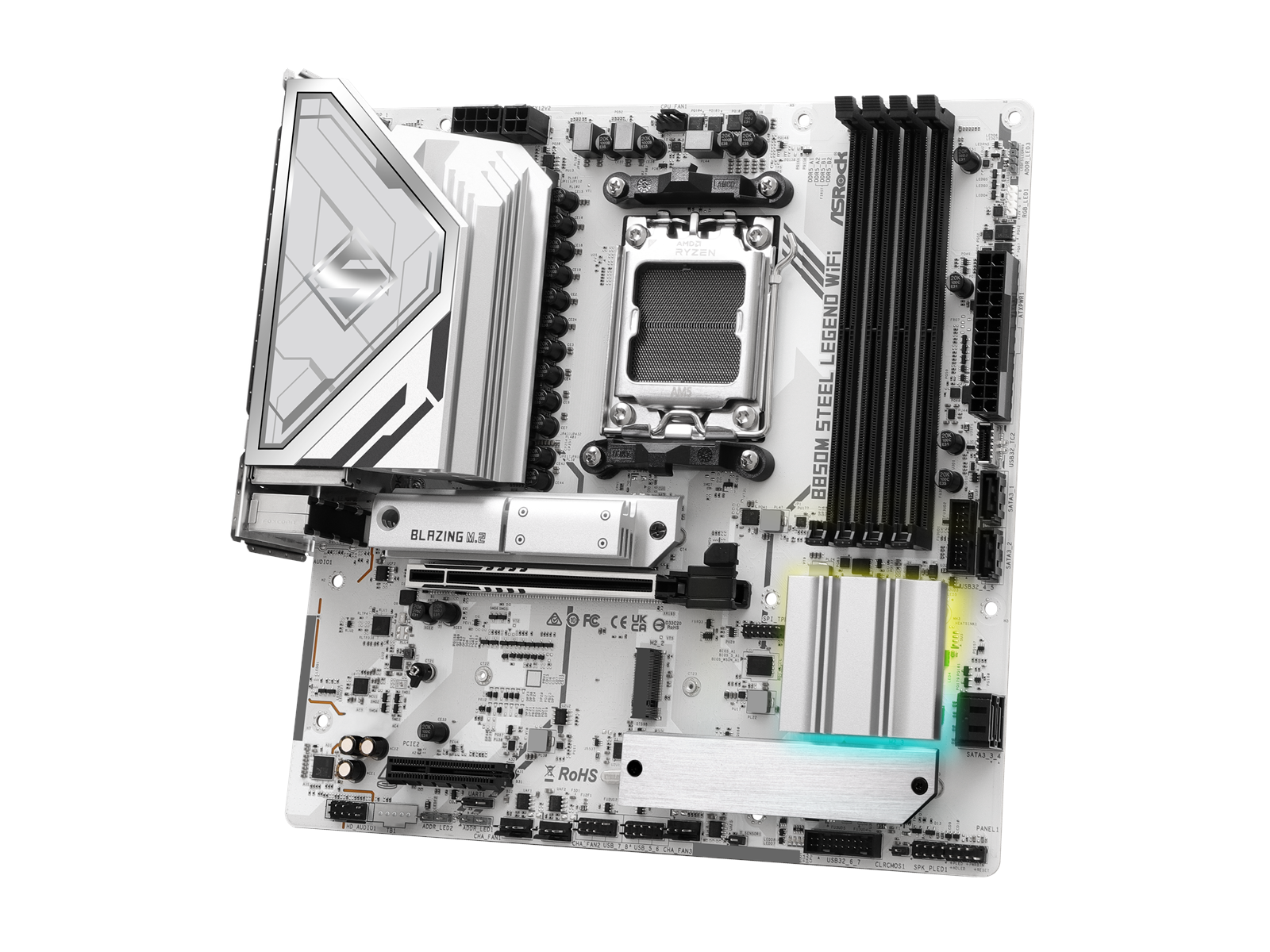 ASRock B850M Steel Legend WiFi Mainboard - AMD B850 - AMD AM5 socket - DDR5 RAM - Micro-ATX