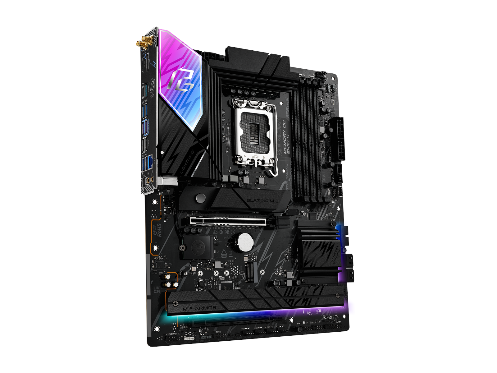 ASRock B860 Lightning WiFi Mainboard - Intel B860 - Intel LGA1851 socket - DDR5 RAM - ATX