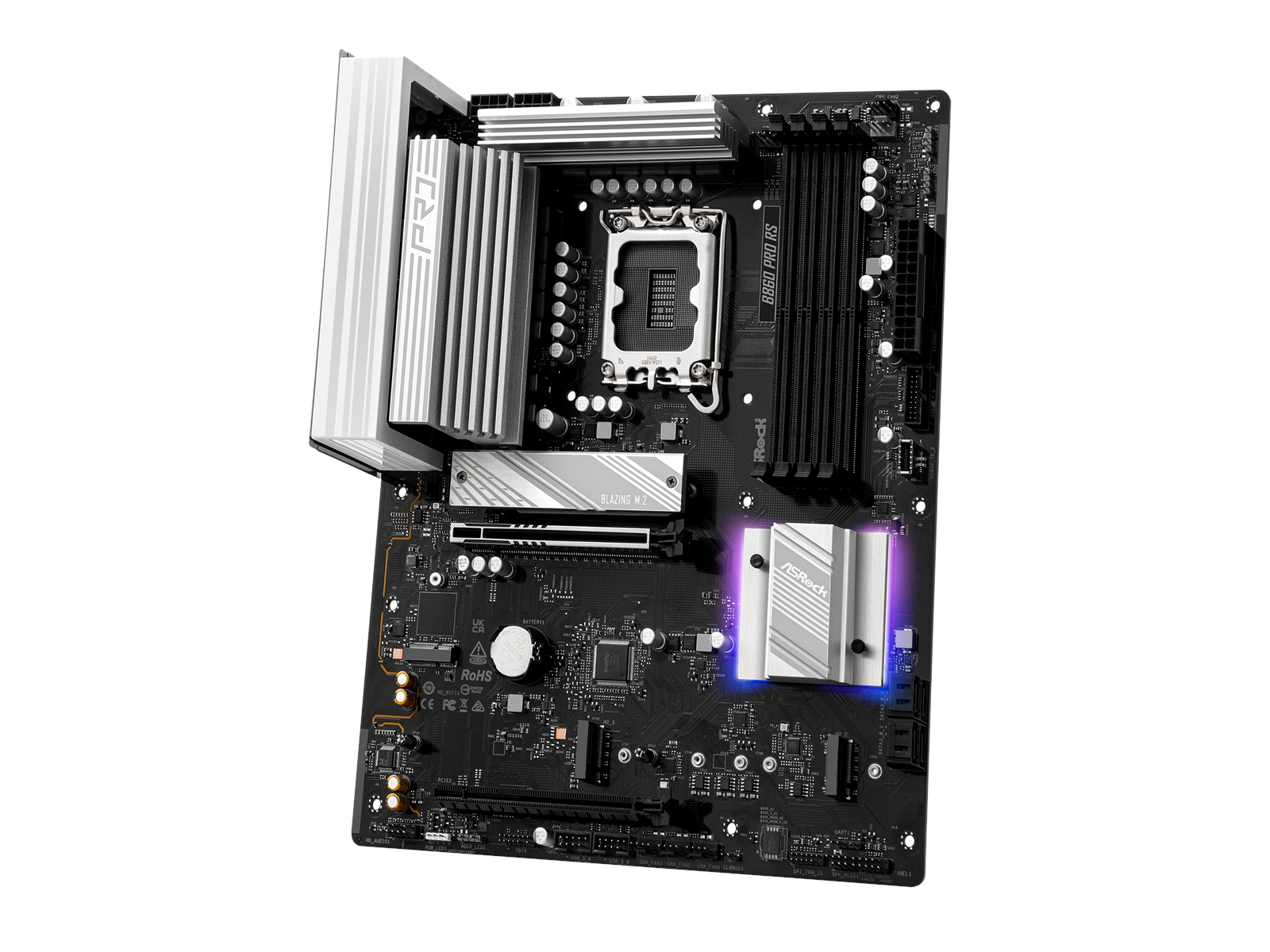 ASRock B860 Pro RS Mainboard - Intel B860 - Intel LGA1851 socket - DDR5 RAM - ATX