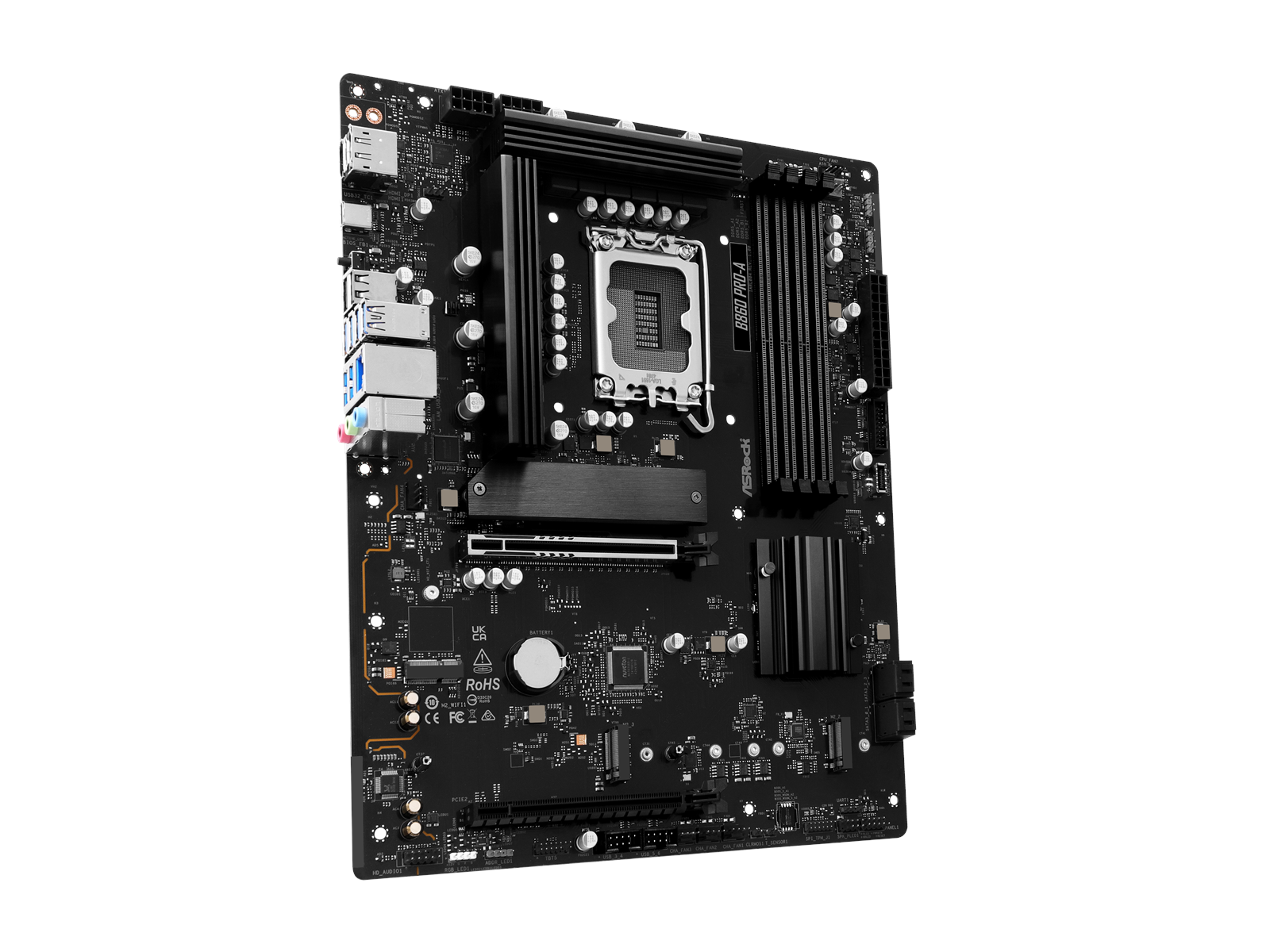 ASRock B860 Pro-A Mainboard - Intel B860 - Intel LGA1851 socket - DDR5 RAM - ATX