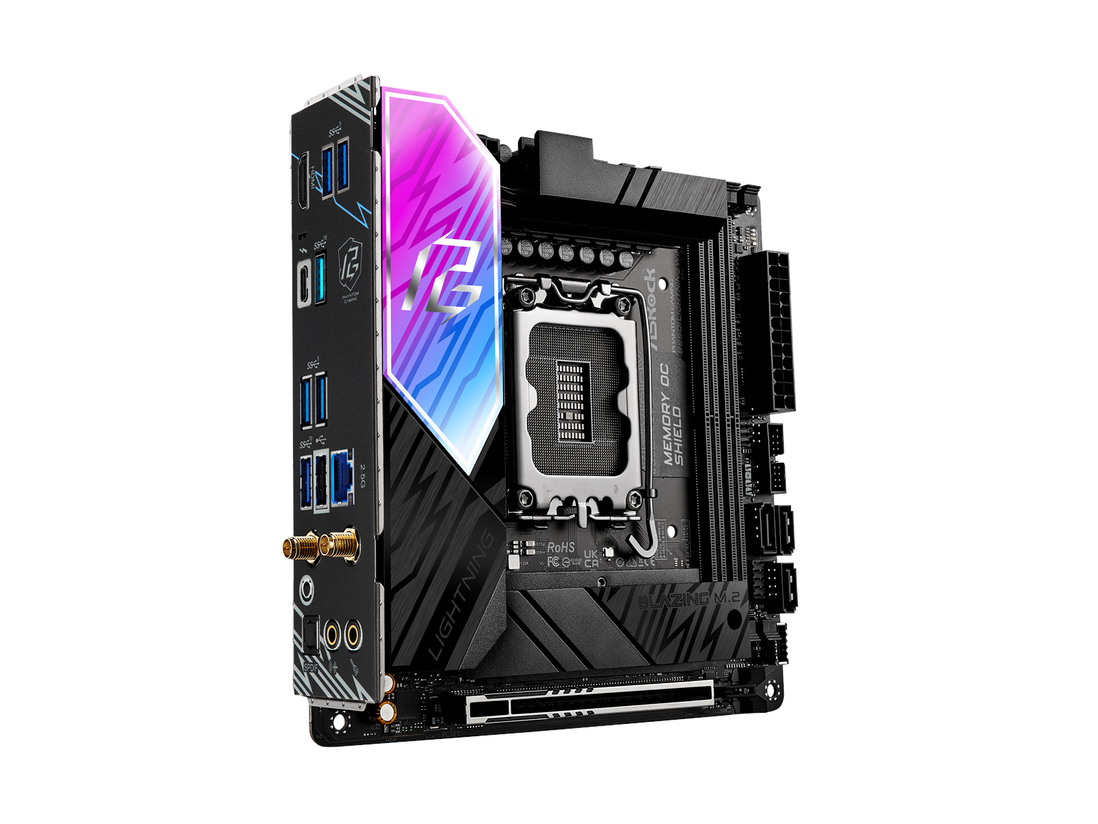 ASRock B860I Lightning WiFi Mainboard - Intel B860 - Intel LGA1851 socket - DDR5 RAM - Mini-ITX