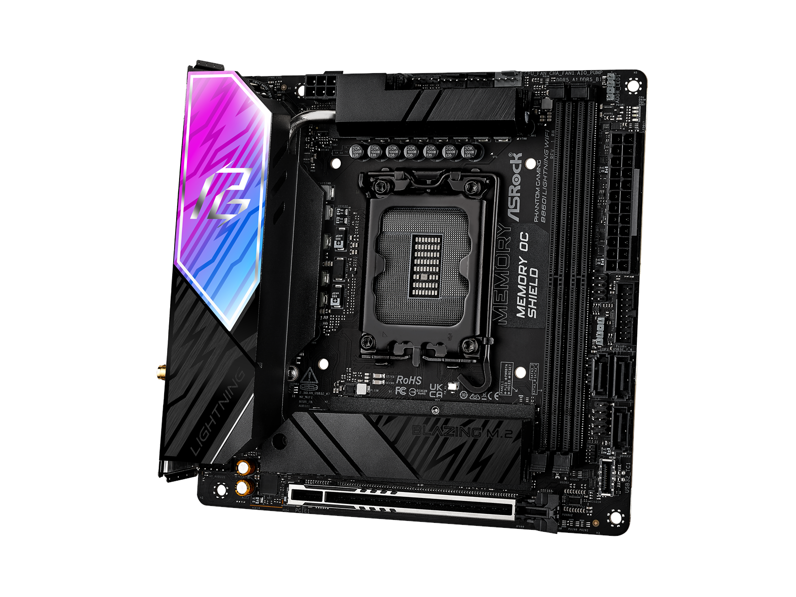 ASRock B860I Lightning WiFi Mainboard - Intel B860 - Intel LGA1851 socket - DDR5 RAM - Mini-ITX