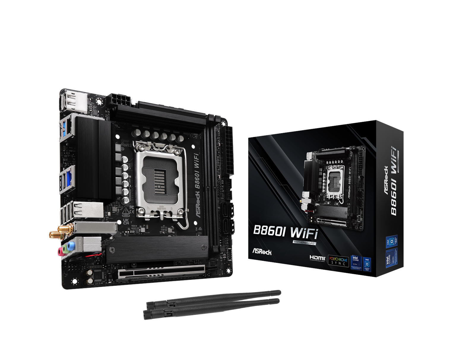 ASRock B860I WiFi Mainboard - Intel B860 - Intel LGA1851 socket - DDR5 RAM - Mini-ITX