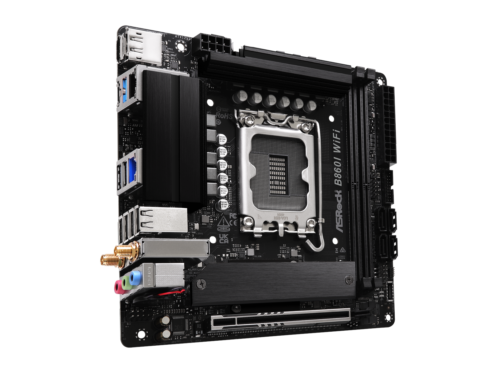 ASRock B860I WiFi Mainboard - Intel B860 - Intel LGA1851 socket - DDR5 RAM - Mini-ITX