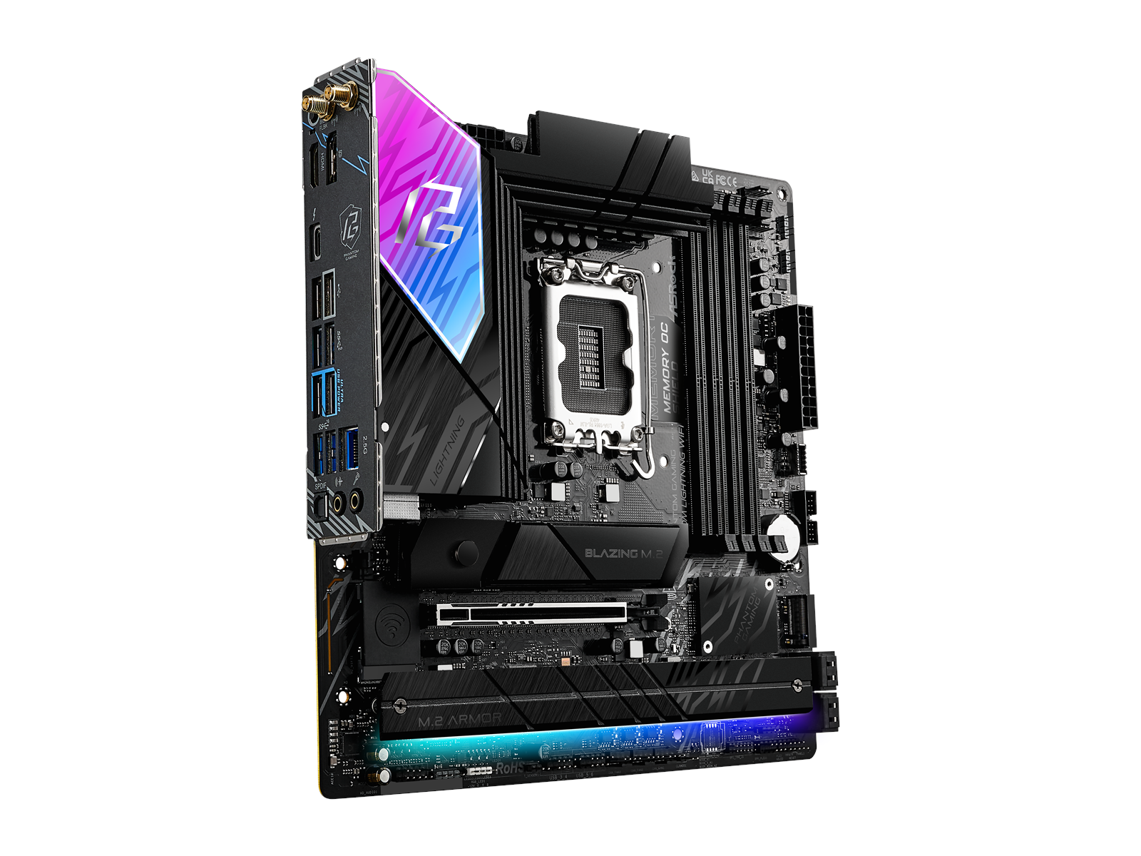 ASRock B860M Lightning WiFi Mainboard - Intel B860 - Intel LGA1851 socket - DDR5 RAM - Micro-ATX