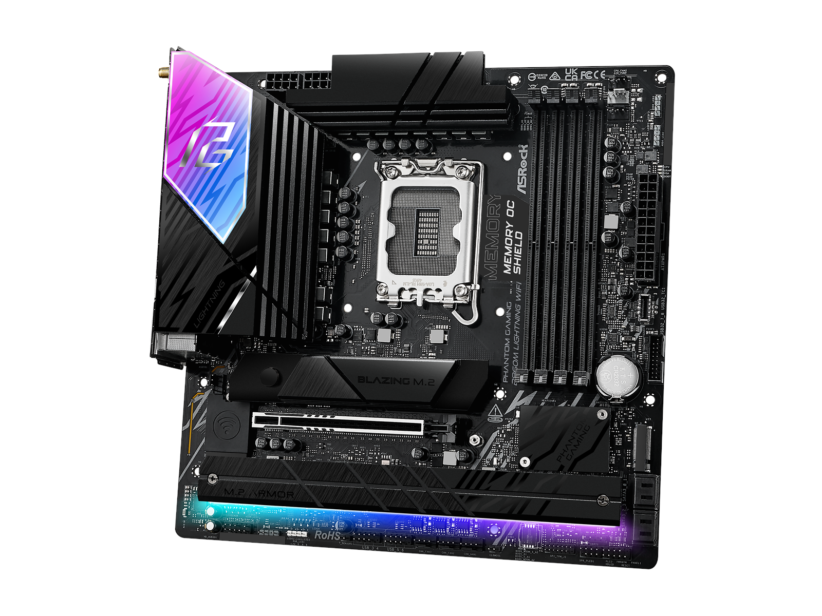 ASRock B860M Lightning WiFi Mainboard - Intel B860 - Intel LGA1851 socket - DDR5 RAM - Micro-ATX