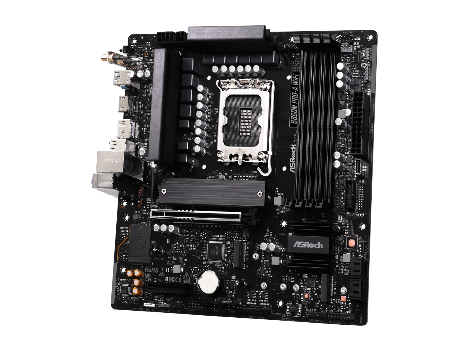 ASRock B860M Pro-A WiFi Mainboard - Intel B860 - Intel LGA1851 socket - DDR5 RAM - Micro-ATX