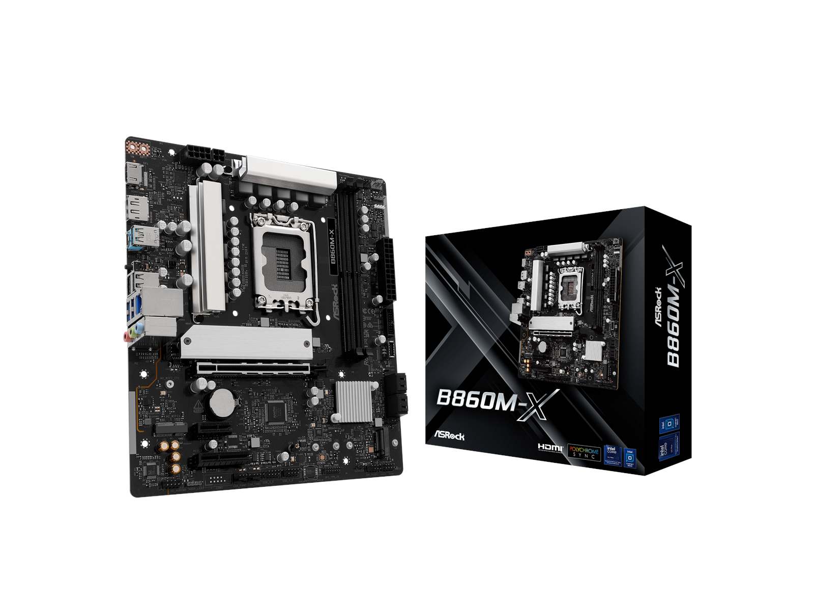 ASRock B860M-X Mainboard - Intel B860 - Intel LGA1851 socket - DDR5 RAM - Micro-ATX