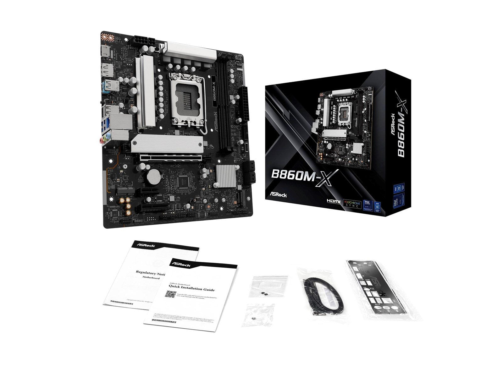 ASRock B860M-X Mainboard - Intel B860 - Intel LGA1851 socket - DDR5 RAM - Micro-ATX
