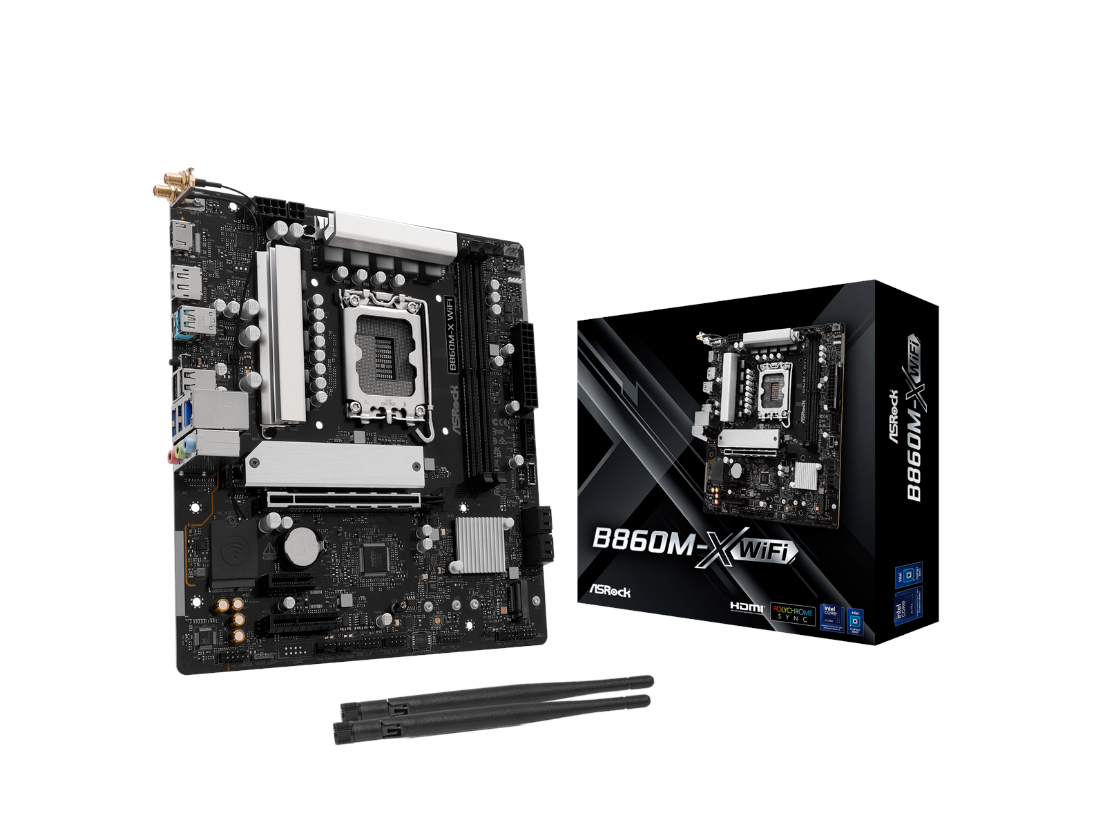 ASRock B860M-X WiFi Mainboard - Intel B860 - Intel LGA1851 socket - DDR5 RAM - Micro-ATX