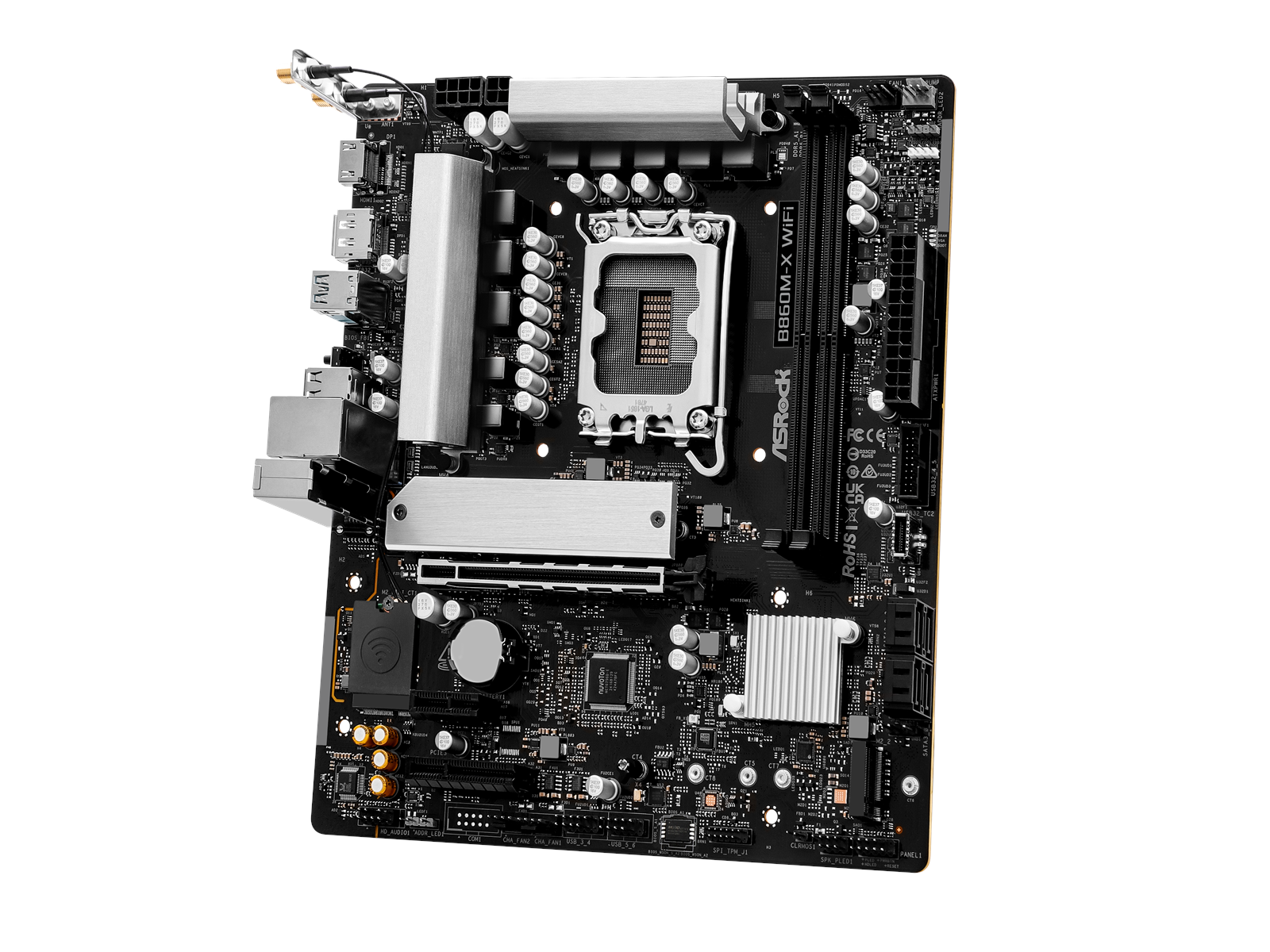 ASRock B860M-X WiFi Mainboard - Intel B860 - Intel LGA1851 socket - DDR5 RAM - Micro-ATX