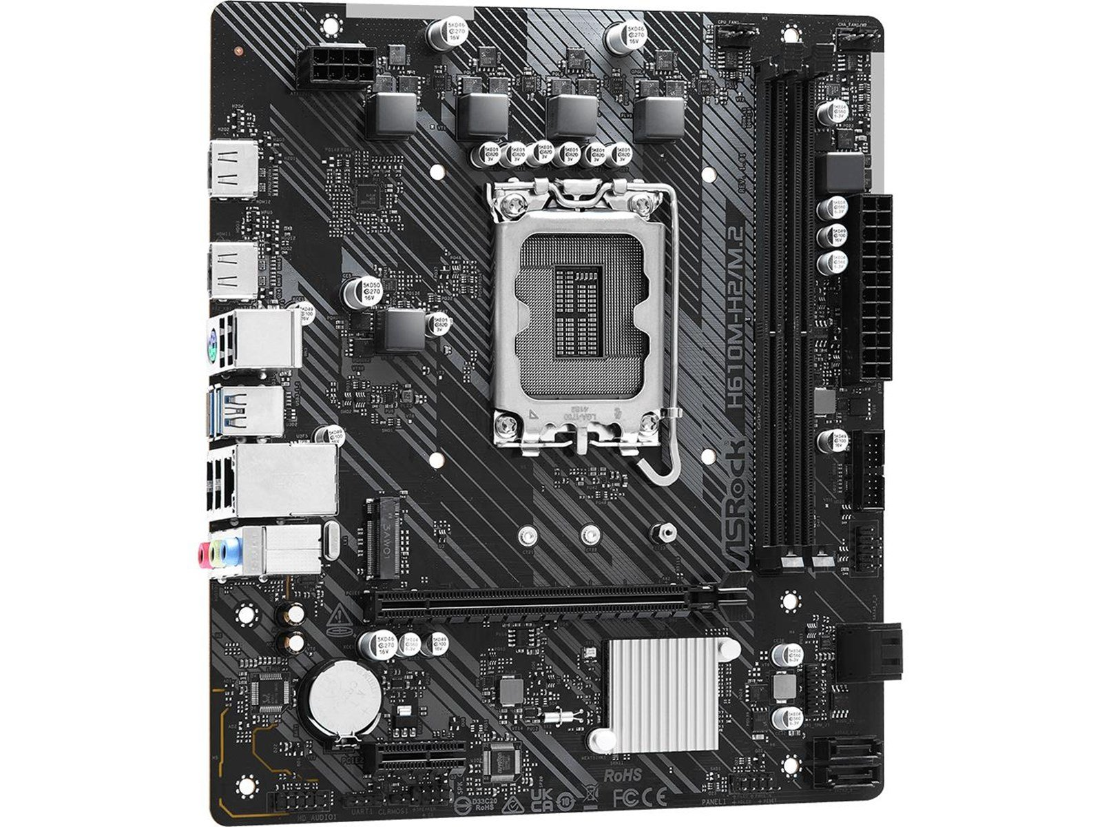 ASRock H610M-H2/M.2 Mainboard - Intel H610 - Intel LGA1700 socket - DDR4 RAM - Micro-ATX