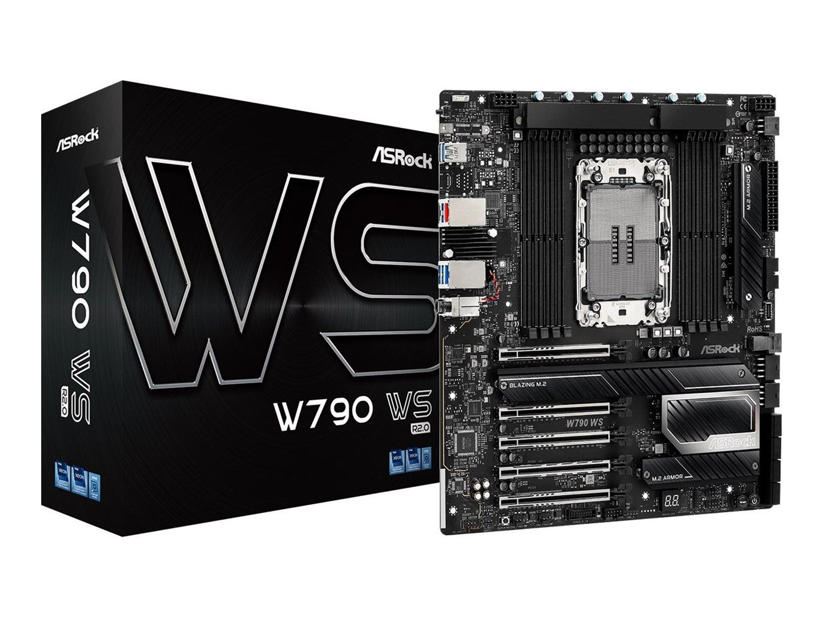 ASRock W790 WS R2.0 Mainboard - Intel W790 - Intel LGA4677 socket - DDR5 RAM - Extended ATX