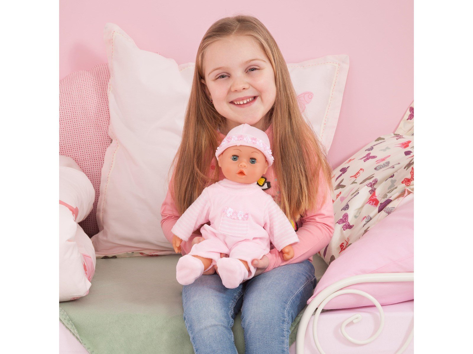 Bayer Design Baby Doll - First Word Baby soft pink 38 cm