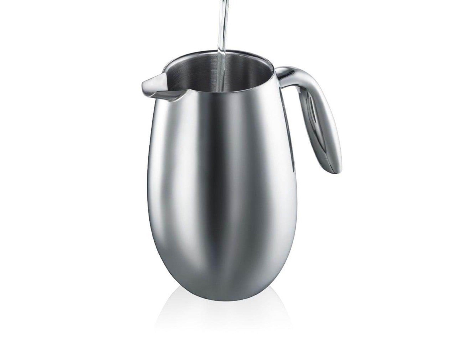 BODUM Columbia - french press - shiny - Size 13.5 x 18.5 cm - Height 21 cm - 1 L - Chrome