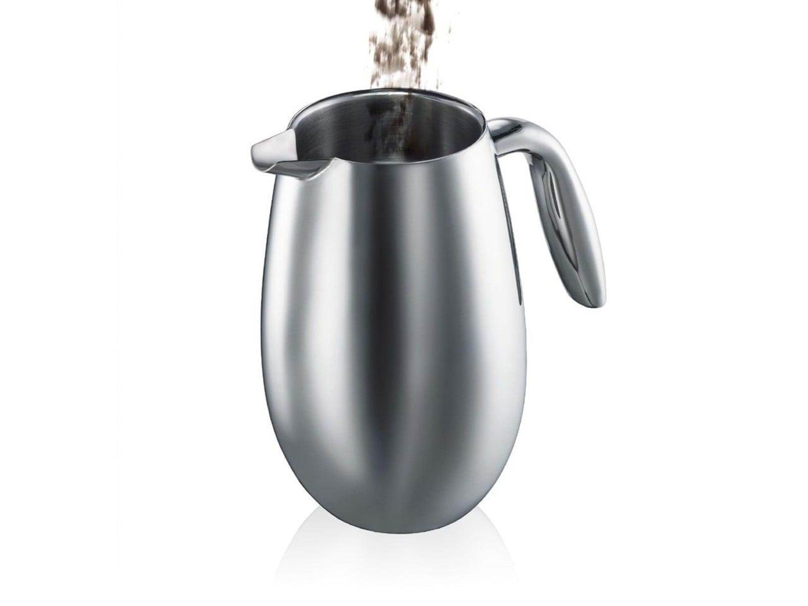 BODUM Columbia - french press - shiny - Size 13.5 x 18.5 cm - Height 21 cm - 1 L - Chrome