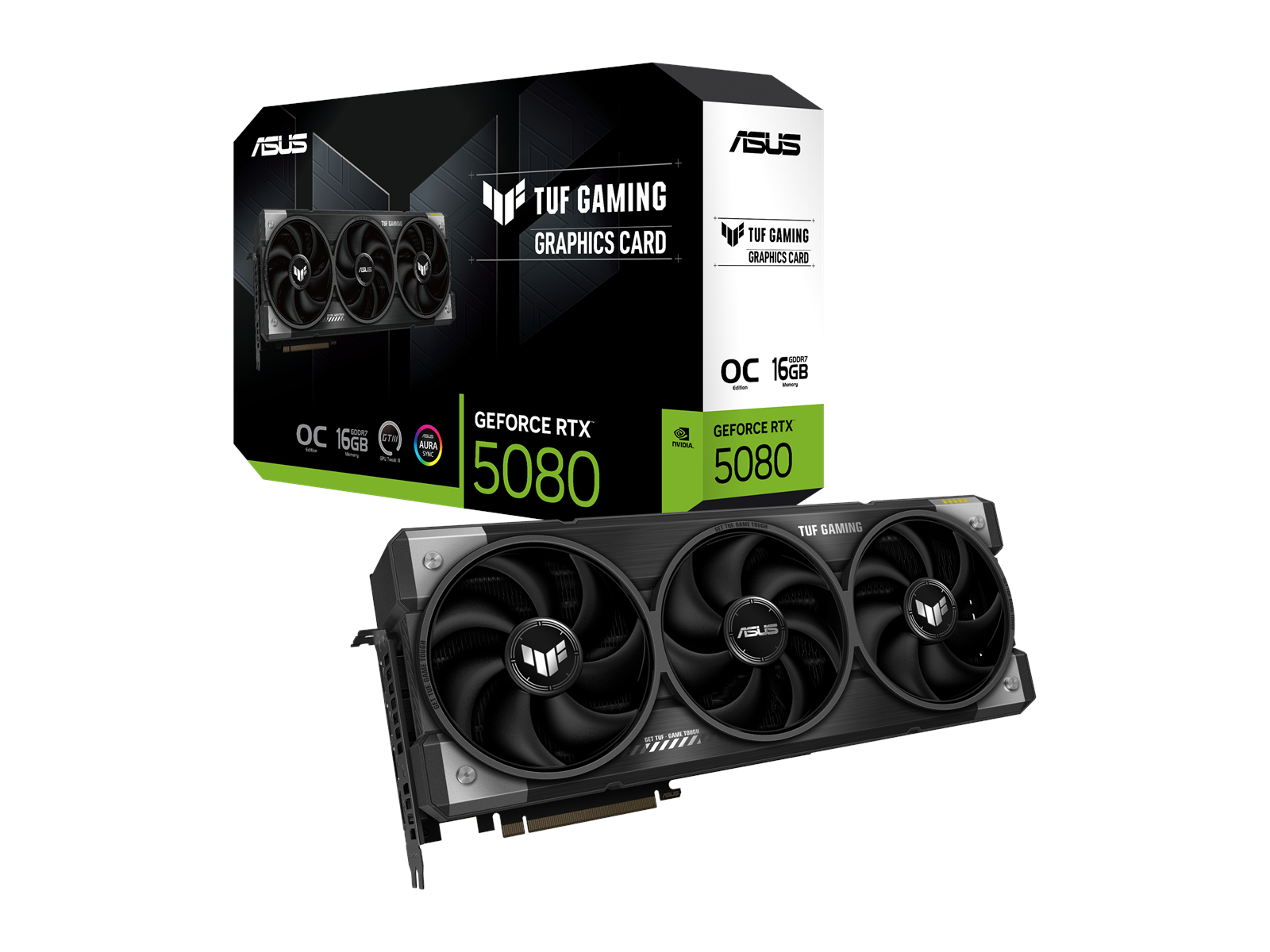 ASUS GeForce RTX 5080 TUF OC - 16GB GDDR7 RAM - Grafikkarte