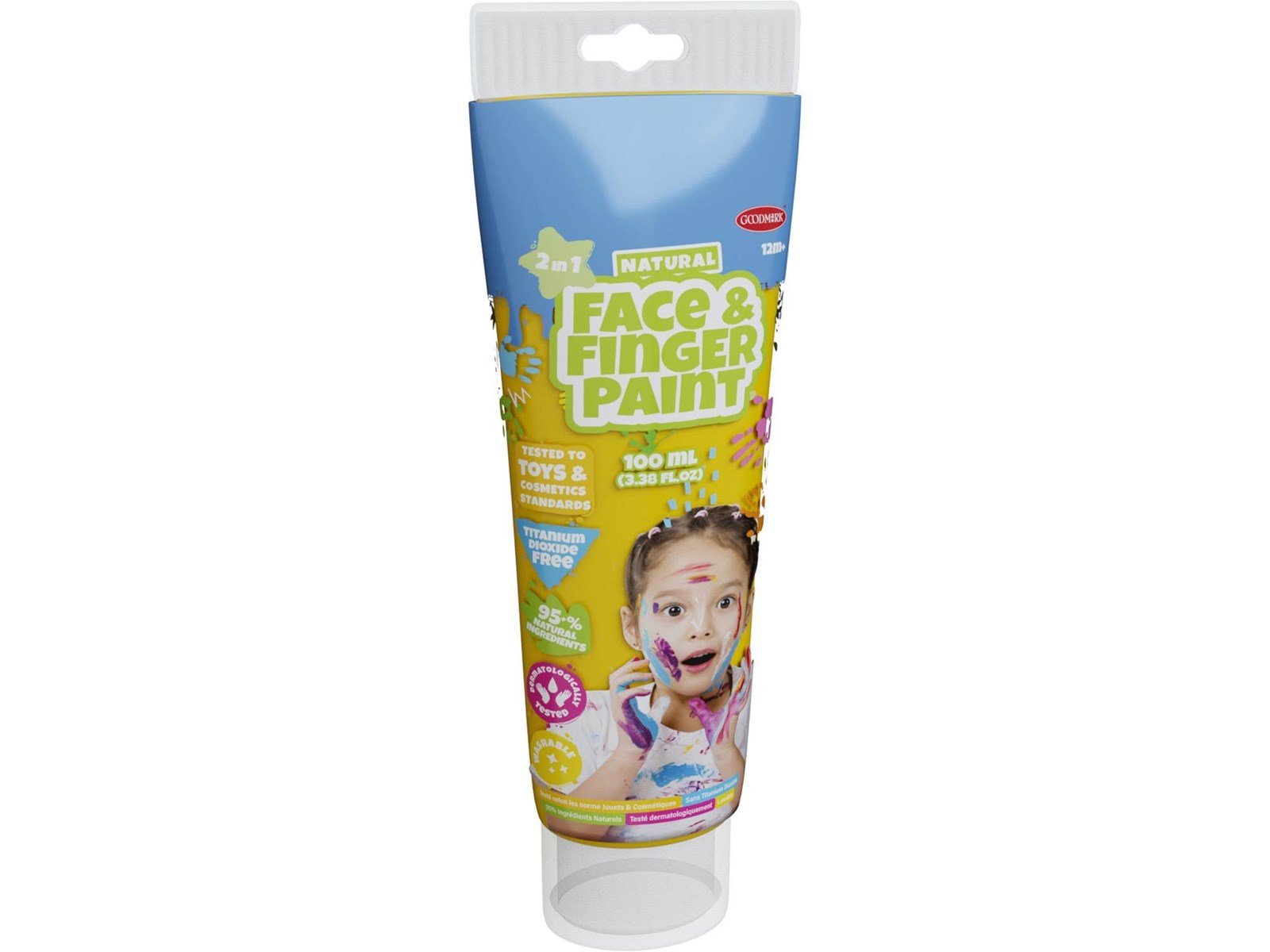 Boti Natural Face & Fingerpaint Tube - Yellow 100ml