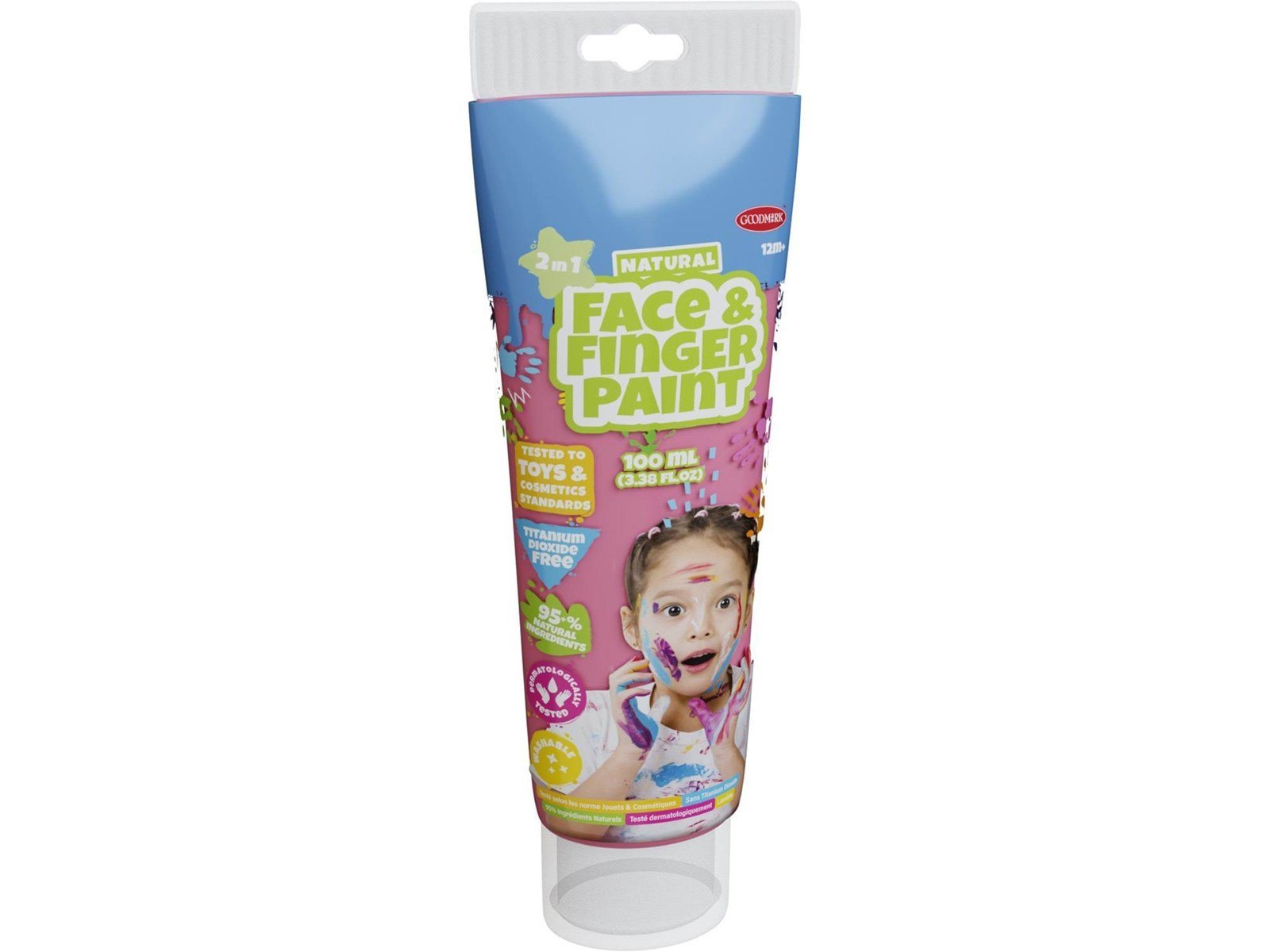 Boti Natural Face & Fingerpaint Tube - Pink 100ml