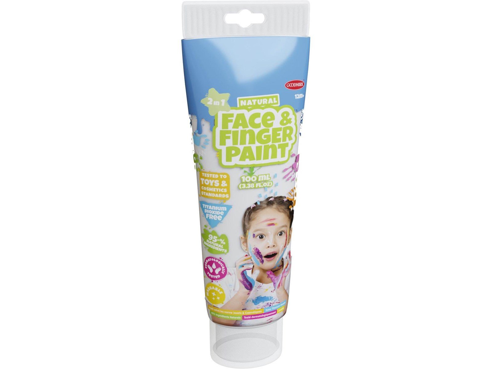 Boti Natural Face & Fingerpaint Tube - White 100ml