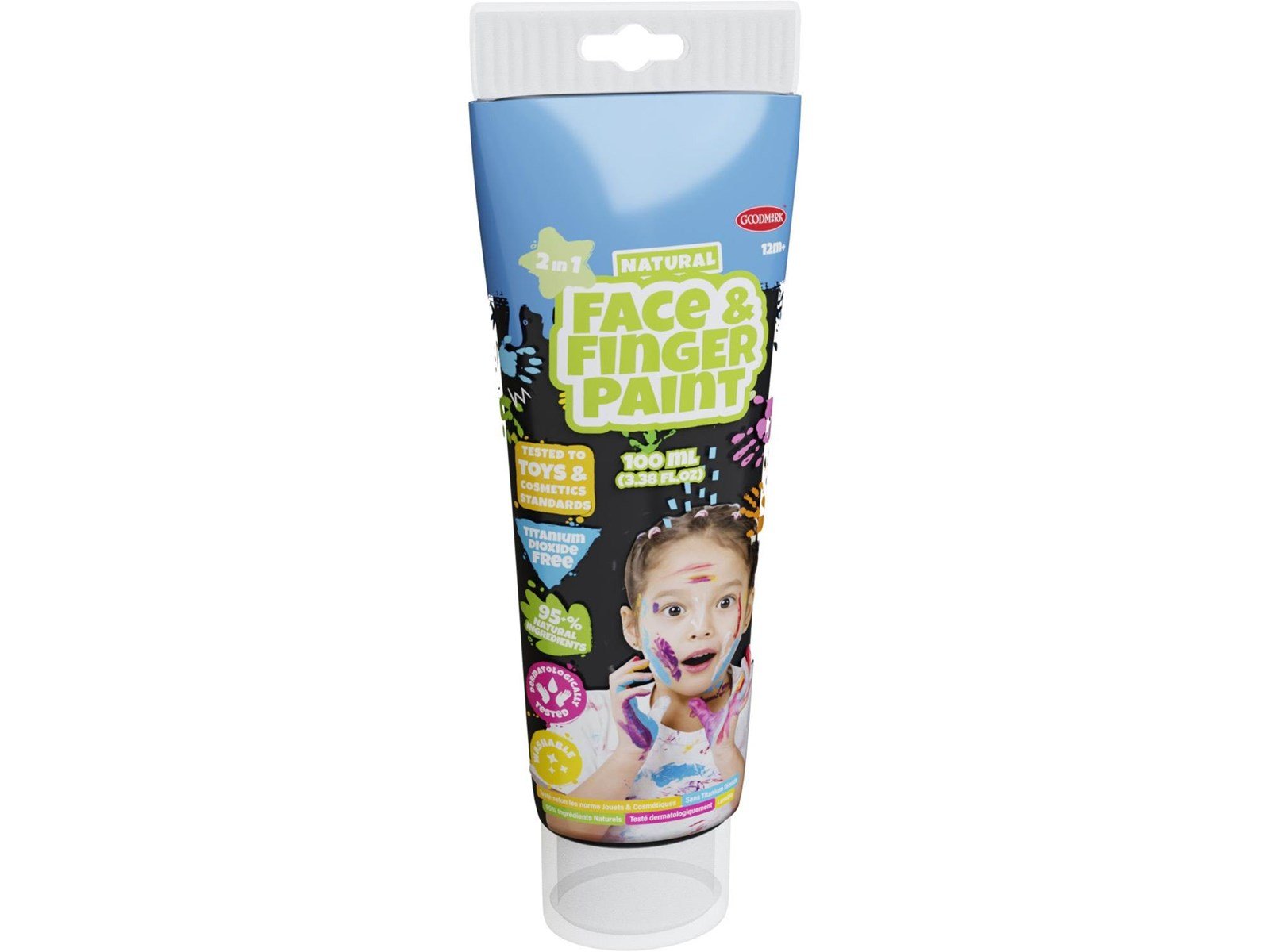Boti Natural Face & Fingerpaint Tube - Black 100ml