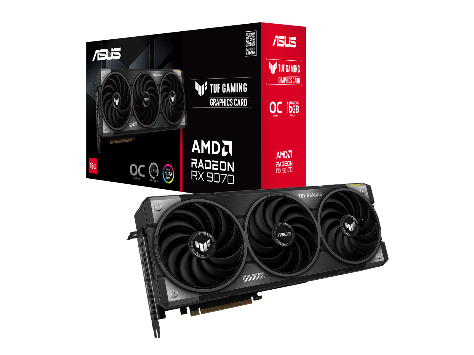 ASUS Radeon RX 9070 TUF OC - 16GB GDDR6 RAM - Grafikkarte