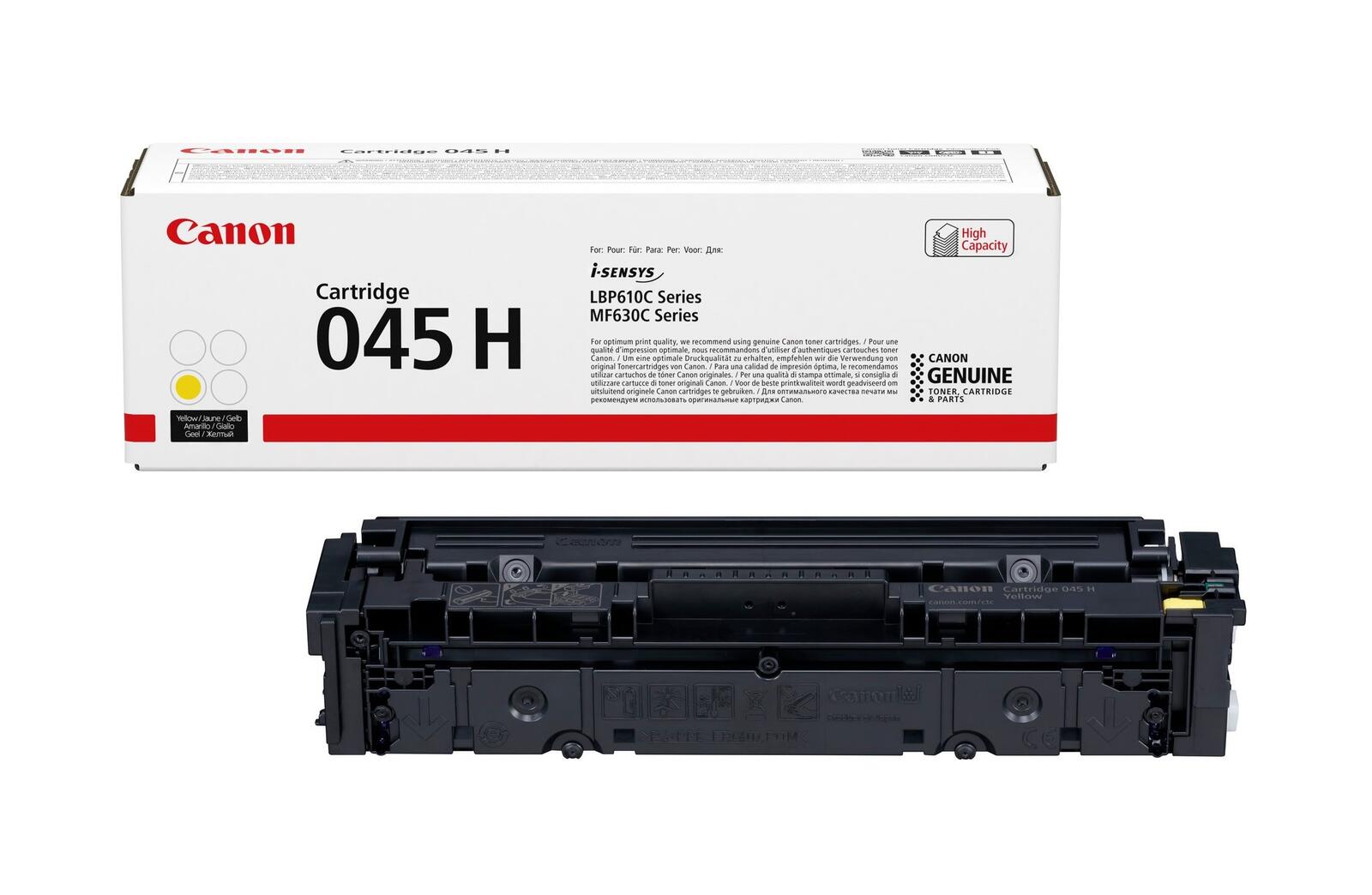 Canon Original Toner 045H gelb hohe Ergiebigkeit 2.200 Seiten (1243C002)