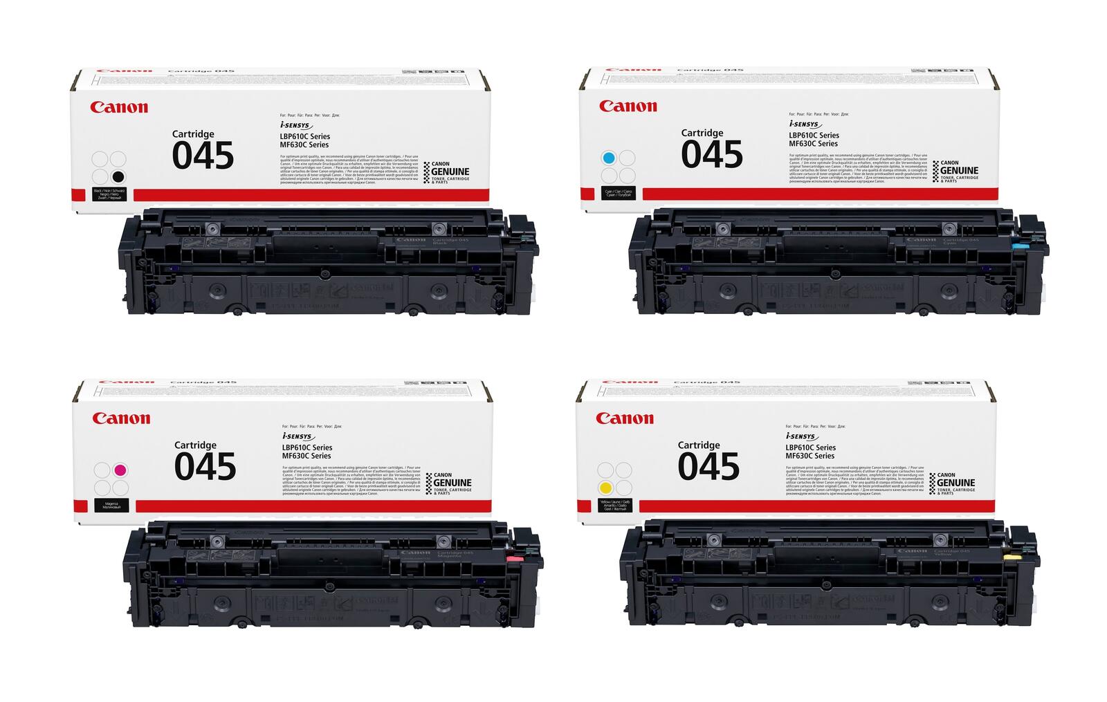 Canon Original Toner 045 4er-Set schwarz, cyan, magenta, gelb (OP1242C002)