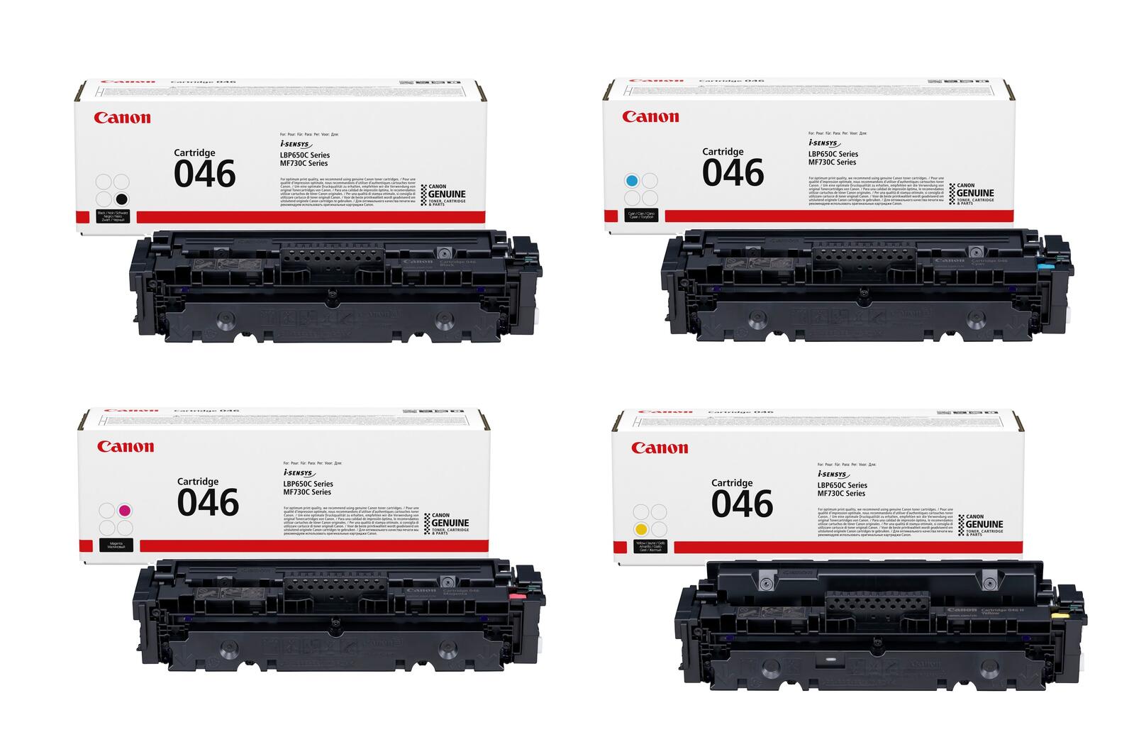 Canon Original Toner 046 4er-Set schwarz, cyan, magenta, gelb (OP1250C002)