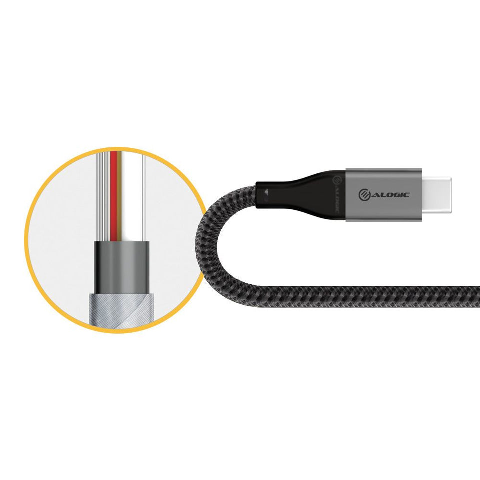 Alogic Adapter USB-C 3.1 Super  -> USB-A                grau