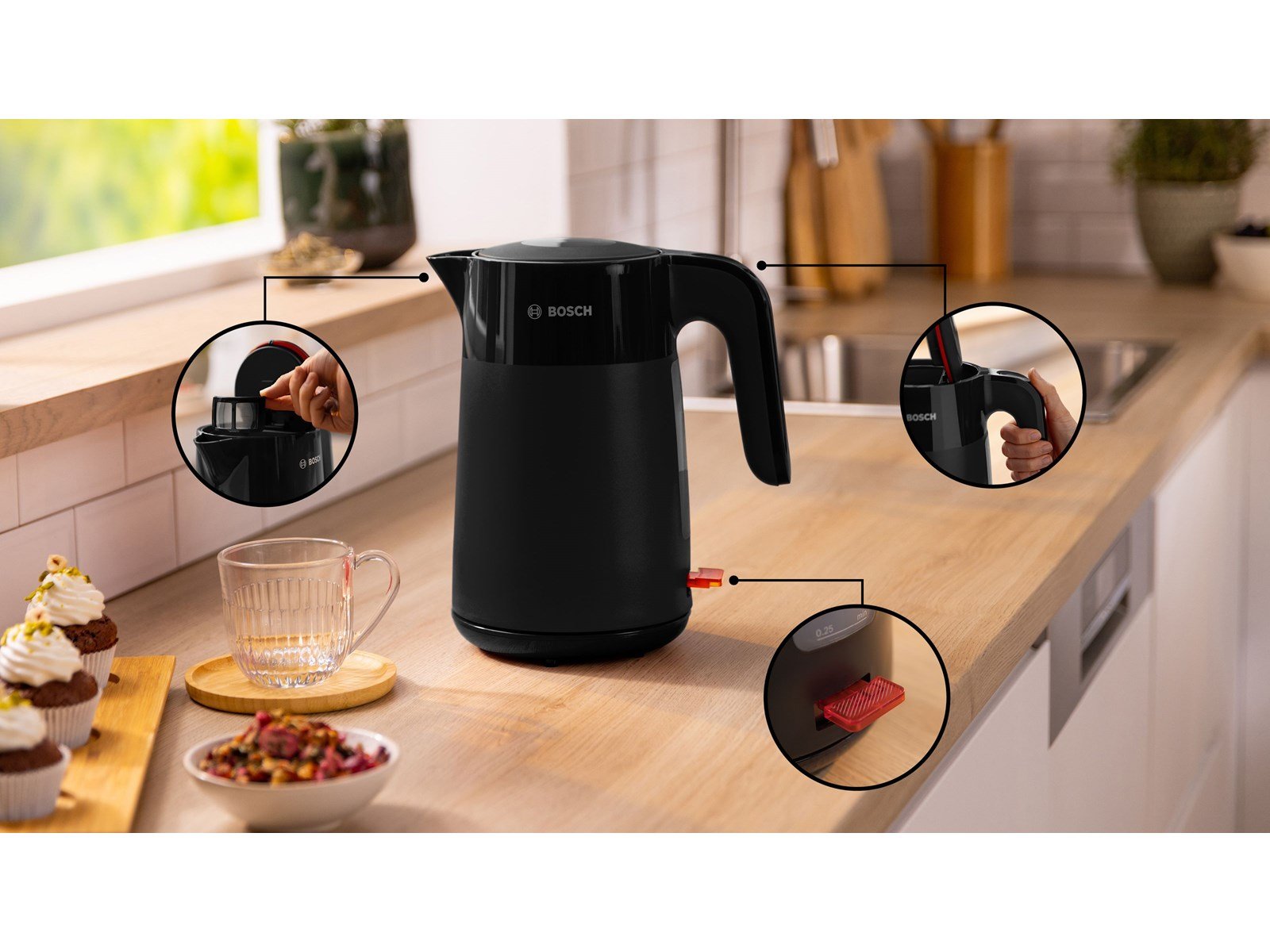 Bosch Wasserkocher My Moment TWK2M163 - Schwarz - 2400 W