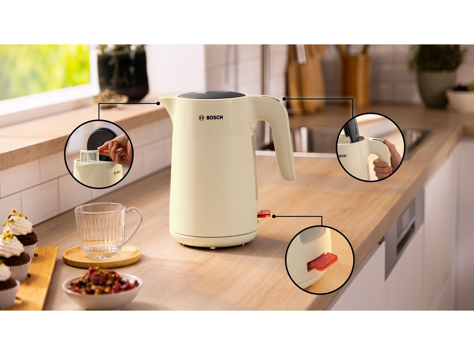 Bosch Wasserkocher My Moments TWK2M167 - Beige - 2400 W
