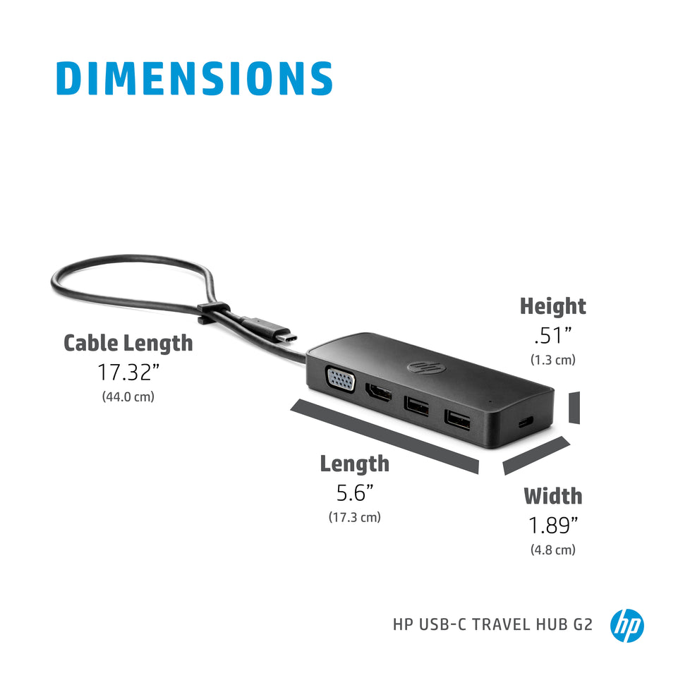 HP Notebook Dockingstation USB-C G2 Travel Hub 7PJ38AA