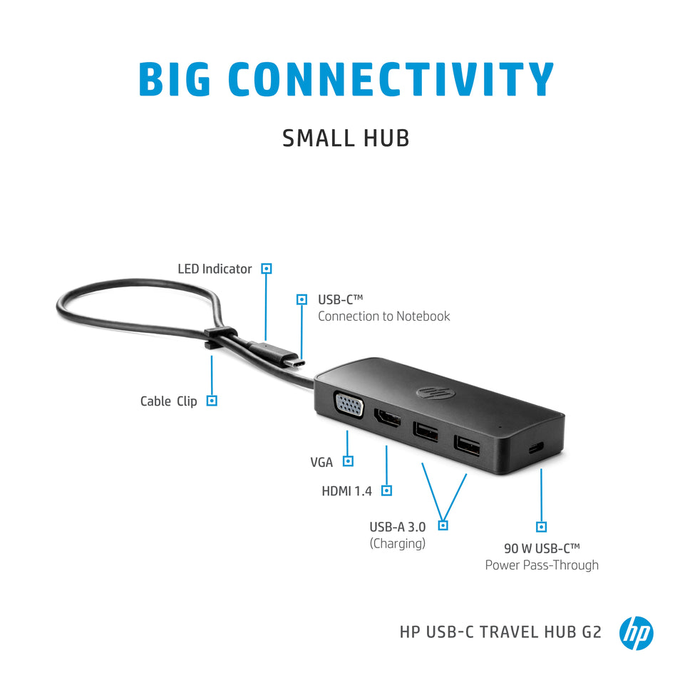 HP Notebook Dockingstation USB-C G2 Travel Hub 7PJ38AA