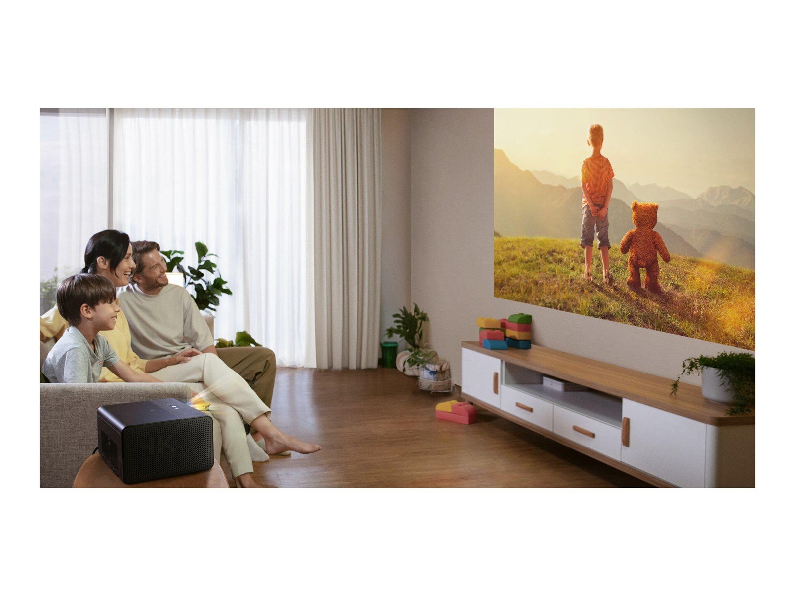 BenQ Projektoren GP520 - DLP projector - portable - 3D - IEEE 802.11ax wireless / AirPlay / Chromecast - 3840 x 2160 - 2600 ANSI