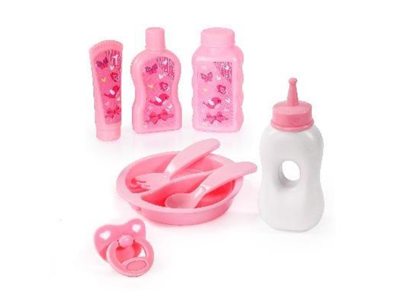 Bayer Design Doll's Pram Mega Set - Pink / Grey (18333AC)
