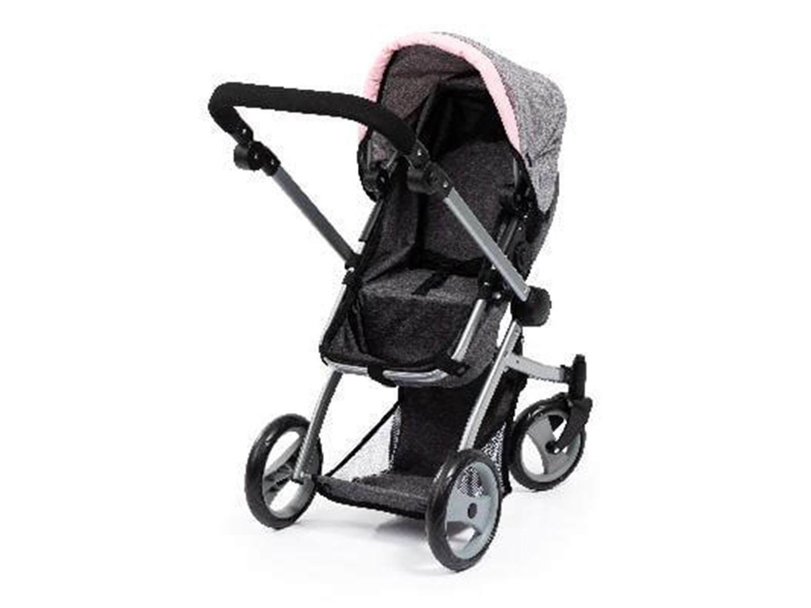 Bayer Design Doll's Pram Mega Set - Pink / Grey (18333AC)