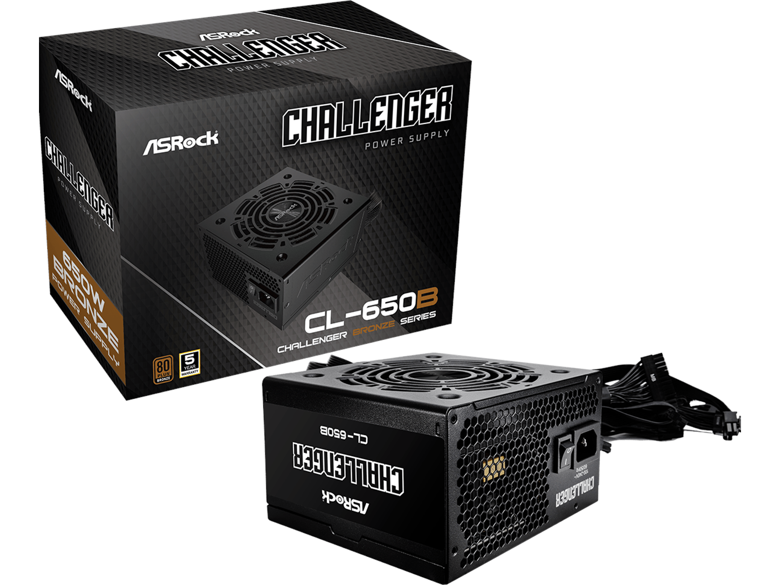 ASRock CL-650B Netzteile - 650 Watt - 120 mm - ATX 3.1 - 80 Plus Ja