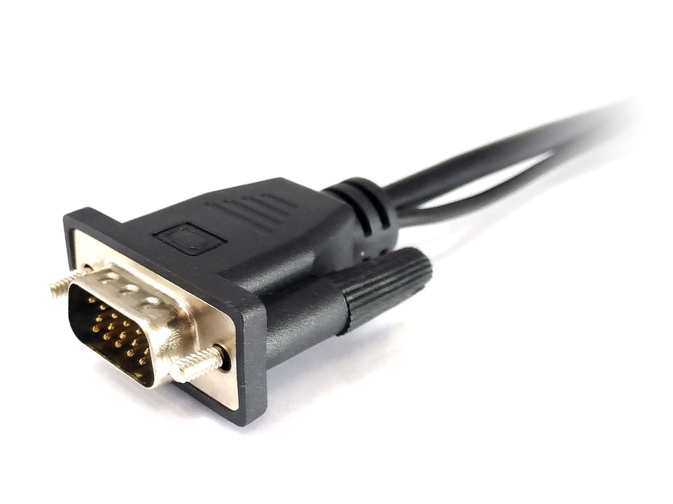 Equip VGA auf HDMI Adapter, mit Audio, schwarz, 15cm